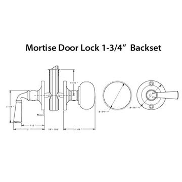 Storm Door Mortise Lock 1-3/4 Backset for Storm Doors - 303051
